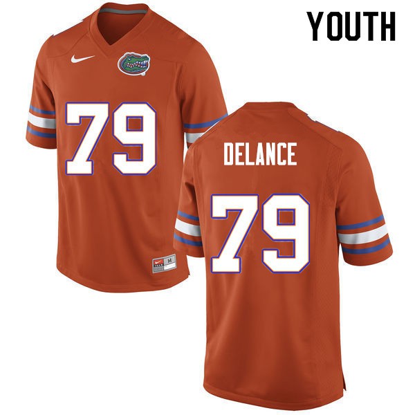 Youth #79 Jean DeLance Florida Gators College Football Jerseys Orange